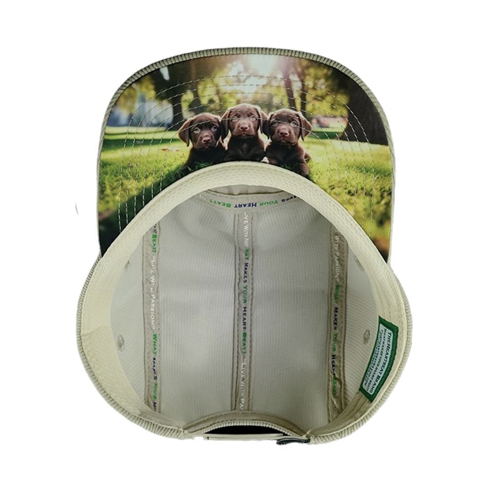 Dog - 5 Panel - Unstructured - Corduroy - Sand - Fabric Back (Unisex)