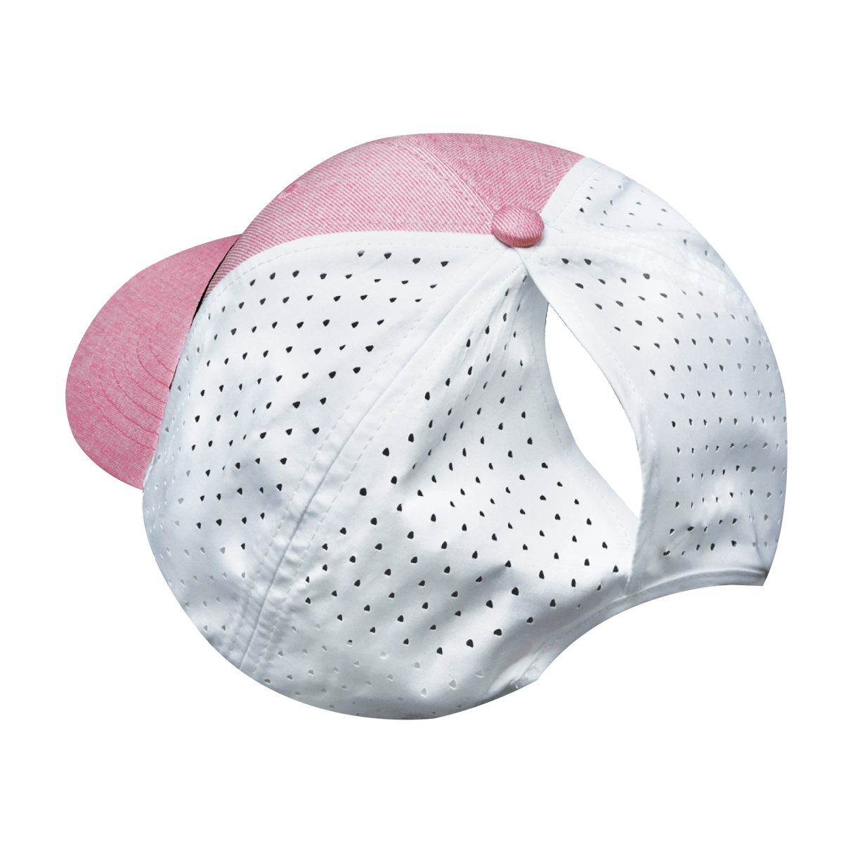 Florida - 6 Panel - Shallow Fit - Pony Tail - Pink / White - Laser Mesh (Unisex)