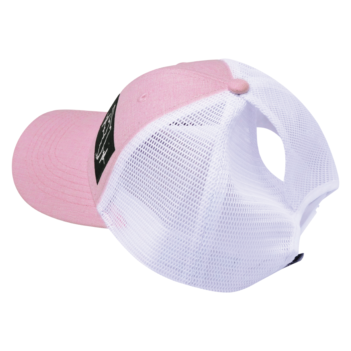 **YOUTH** Florida - 6 Panel - Shallow Fit - Pony Tail - Pink / White - Trucker Mesh (Unisex)