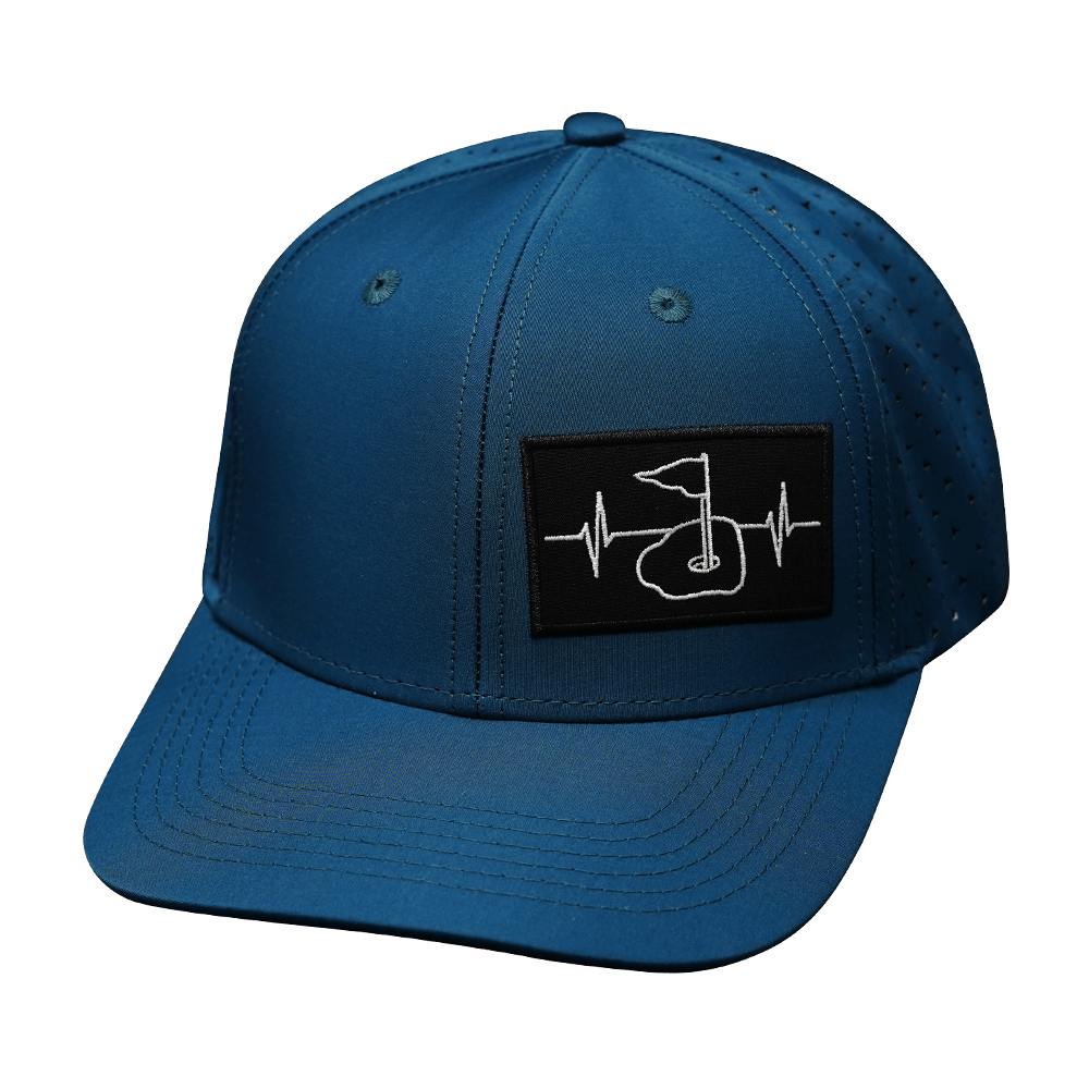 Golf Hat — Baseball Hat Fit, Dark Teal (No Photo), Laser Mesh