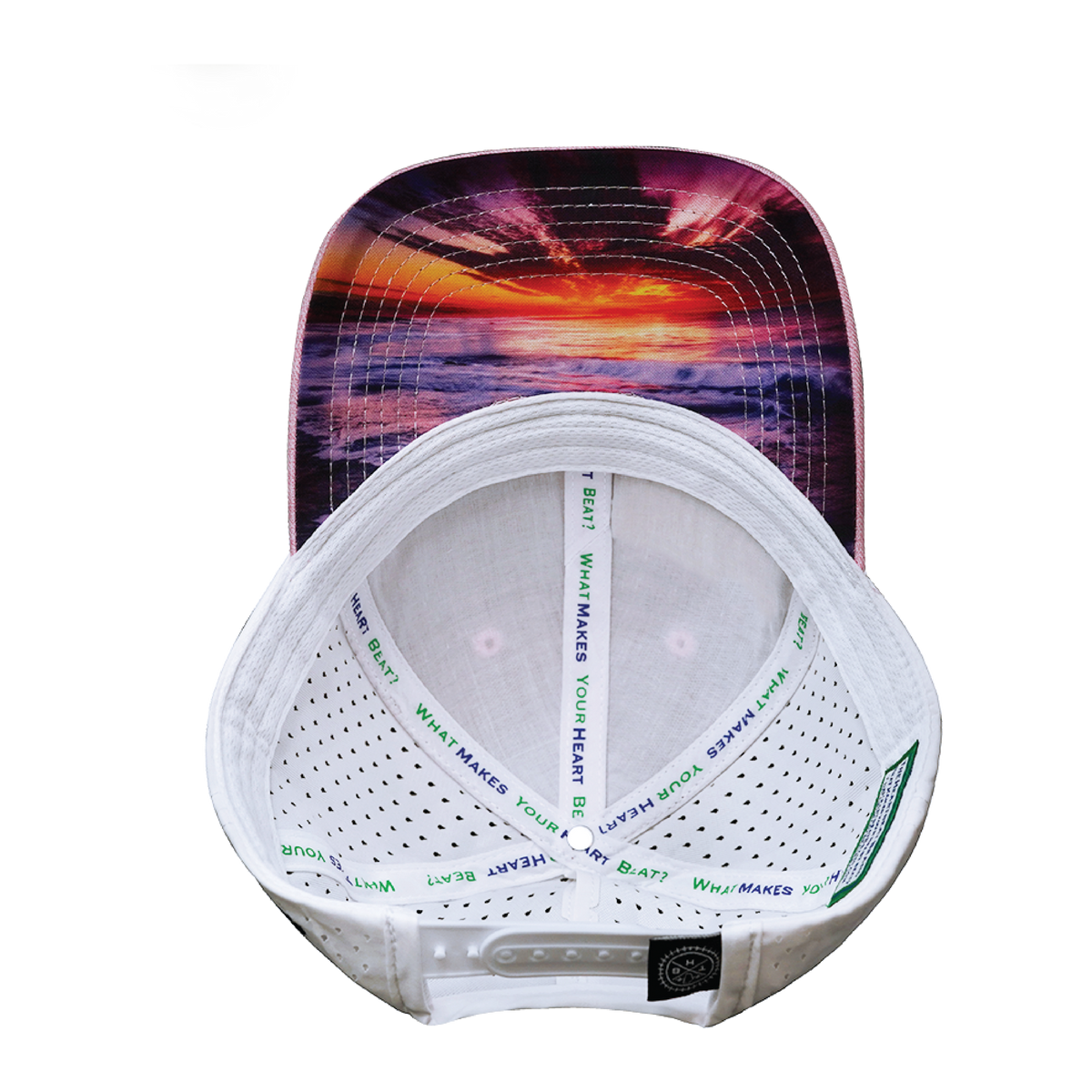 Hawaii Hat, Low Profile, Ponytail, Snapback Hat, Pink, White, Mens Hat, Womens Hat, Underbill Picture