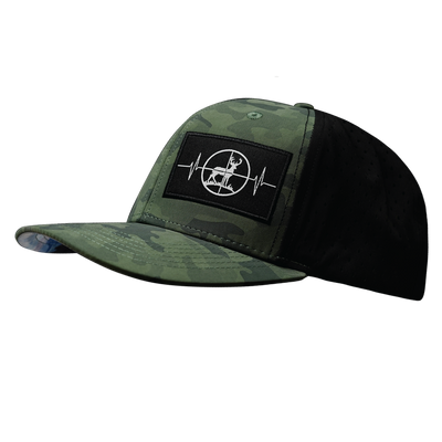 Hunting - 6 Panel - Soft Teal Camo / Black - Laser Mesh (Unisex)