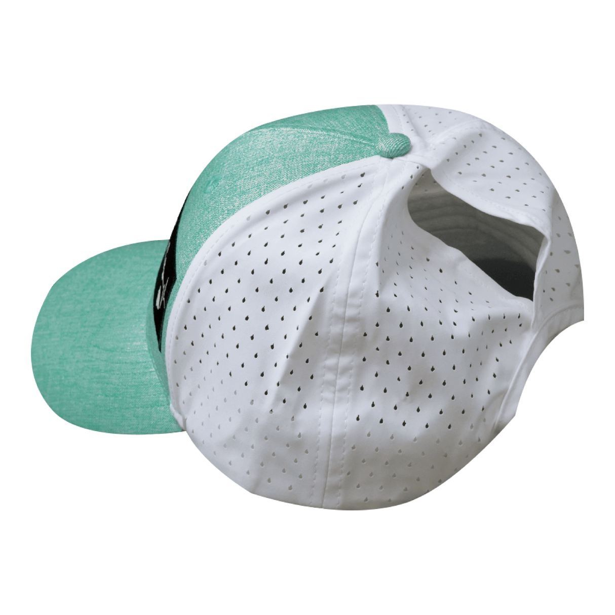 Hawaii - 6 Panel - Shallow Fit - Pony Tail - Teal / White - Laser Mesh (Unisex)
