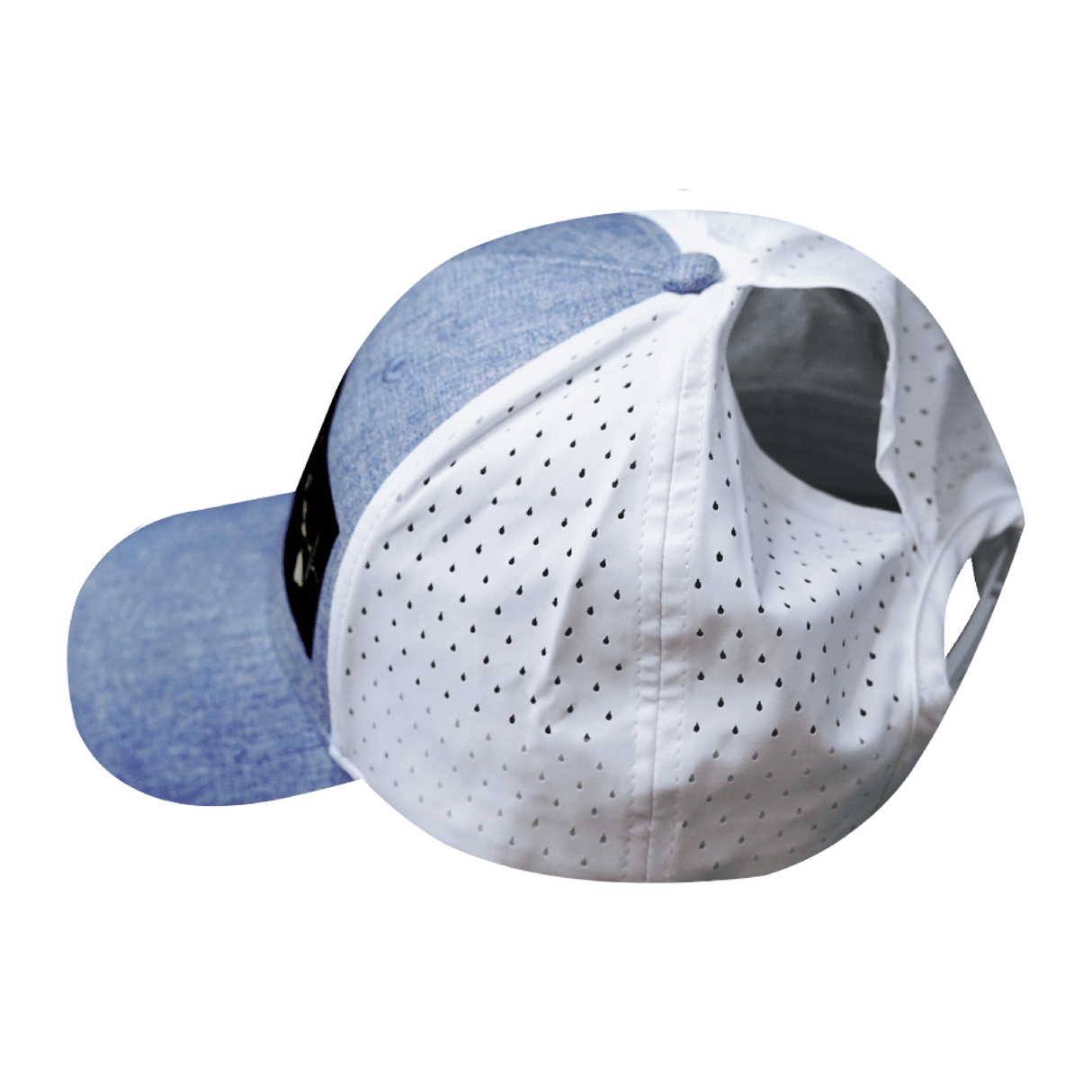 Hawaii - 6 Panel - Shallow Fit - Pony Tail - Light Blue / White - Laser Mesh (Unisex)