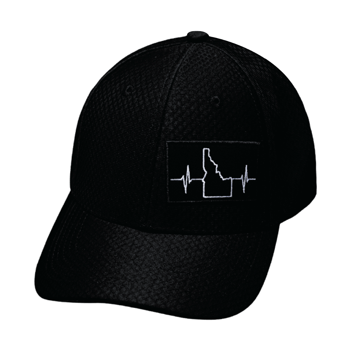Idaho Hat, Athletiic Fit, Airmesh, Snapback Hat, Black, Mens Hat, Womens Hat, Front Picture