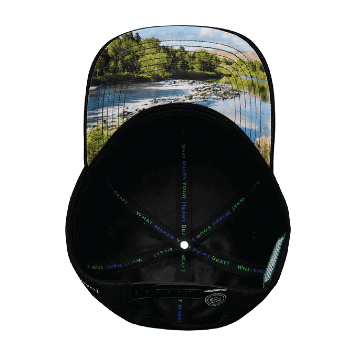 Idaho - 6 Panel - AirMesh - Athletic Fit - Black - Fabric Back (Unisex)