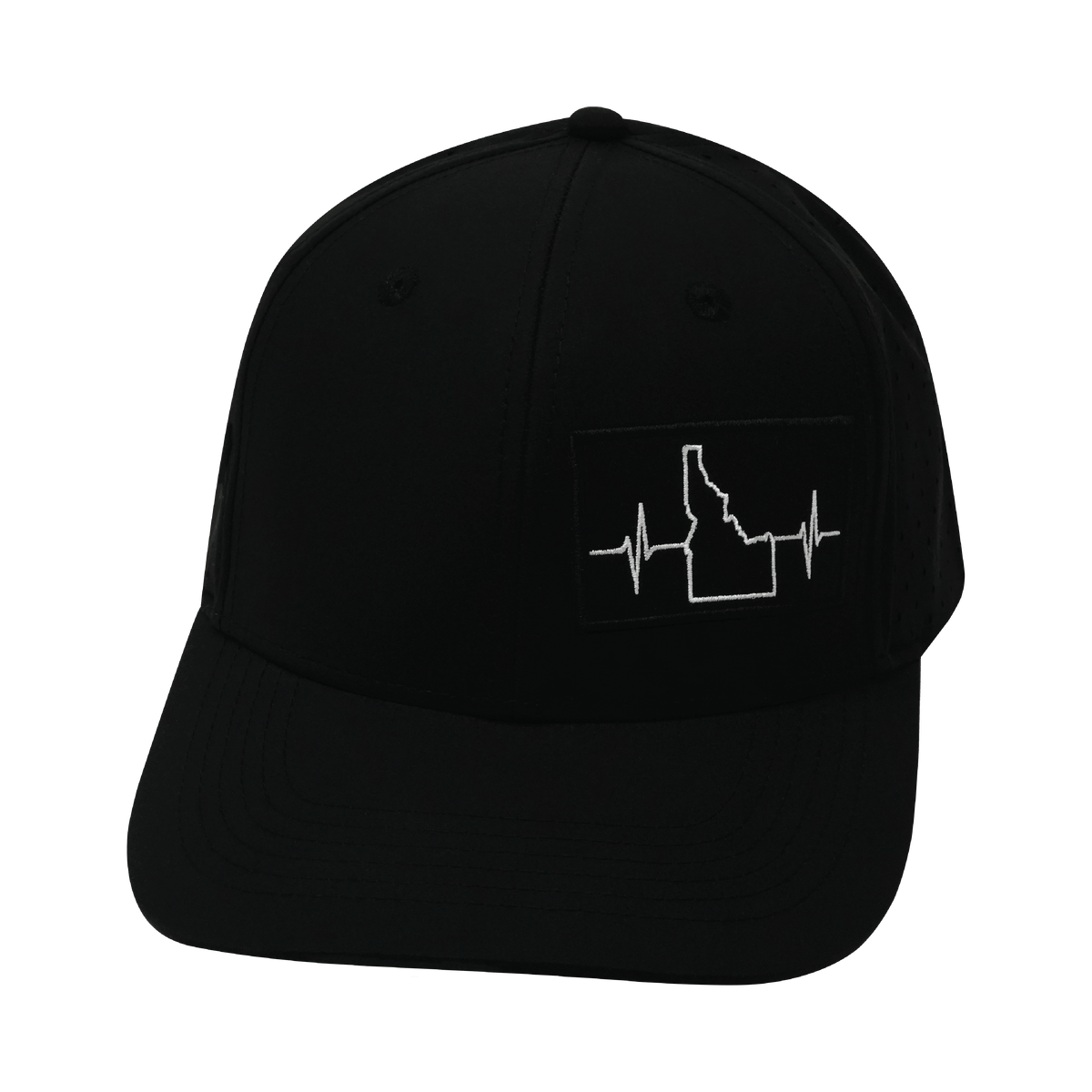 Idaho Hat, Baseball Hat, Snapback Hat, Black, Mens Hat, Laser Mesh, Womens Hat, Front Picture