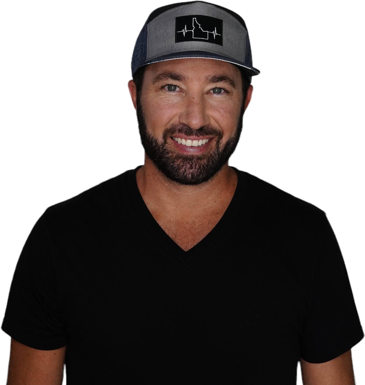 Idaho Hat, Flat Bill, Snapback Hat, Navy, Gray, Black, Mens Hat, Womens Hat, Man In Hat Picture
