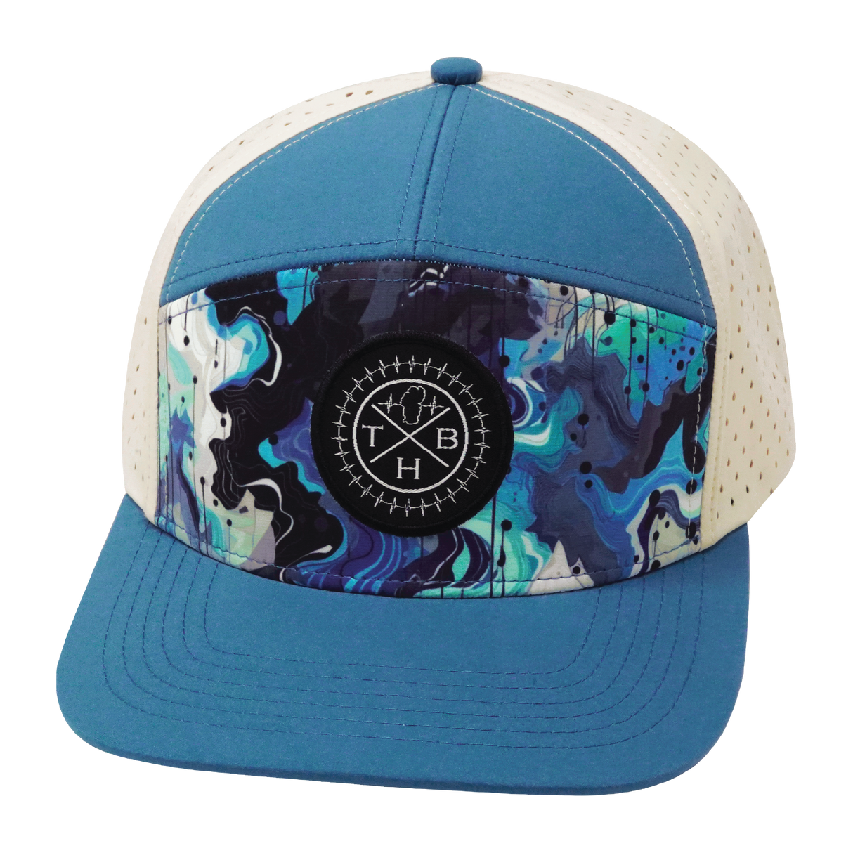 THB - 7 Panel - Blue Dream - Slate Blue / Cream - Laser Mesh (Unisex)