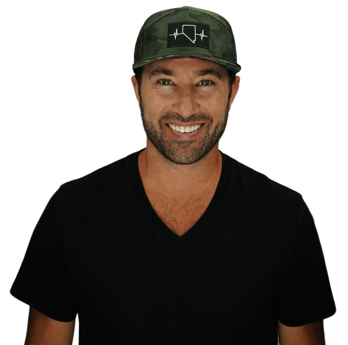 Nevada Hat, Flat Bill, Snapback Hat, Green Camo, Mens Hat, Womens Hat, Man In Hat Picture