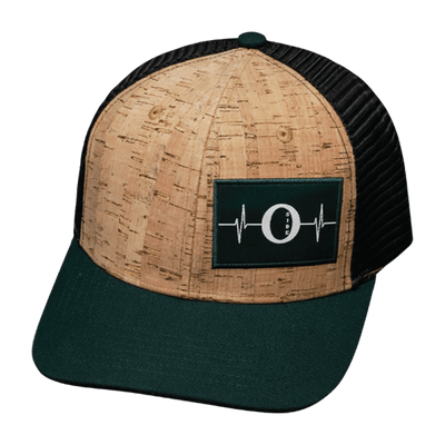 Oceanside "Oside" - 6 Panel - Cork - Green / Black - Trucker Mesh (Unisex)