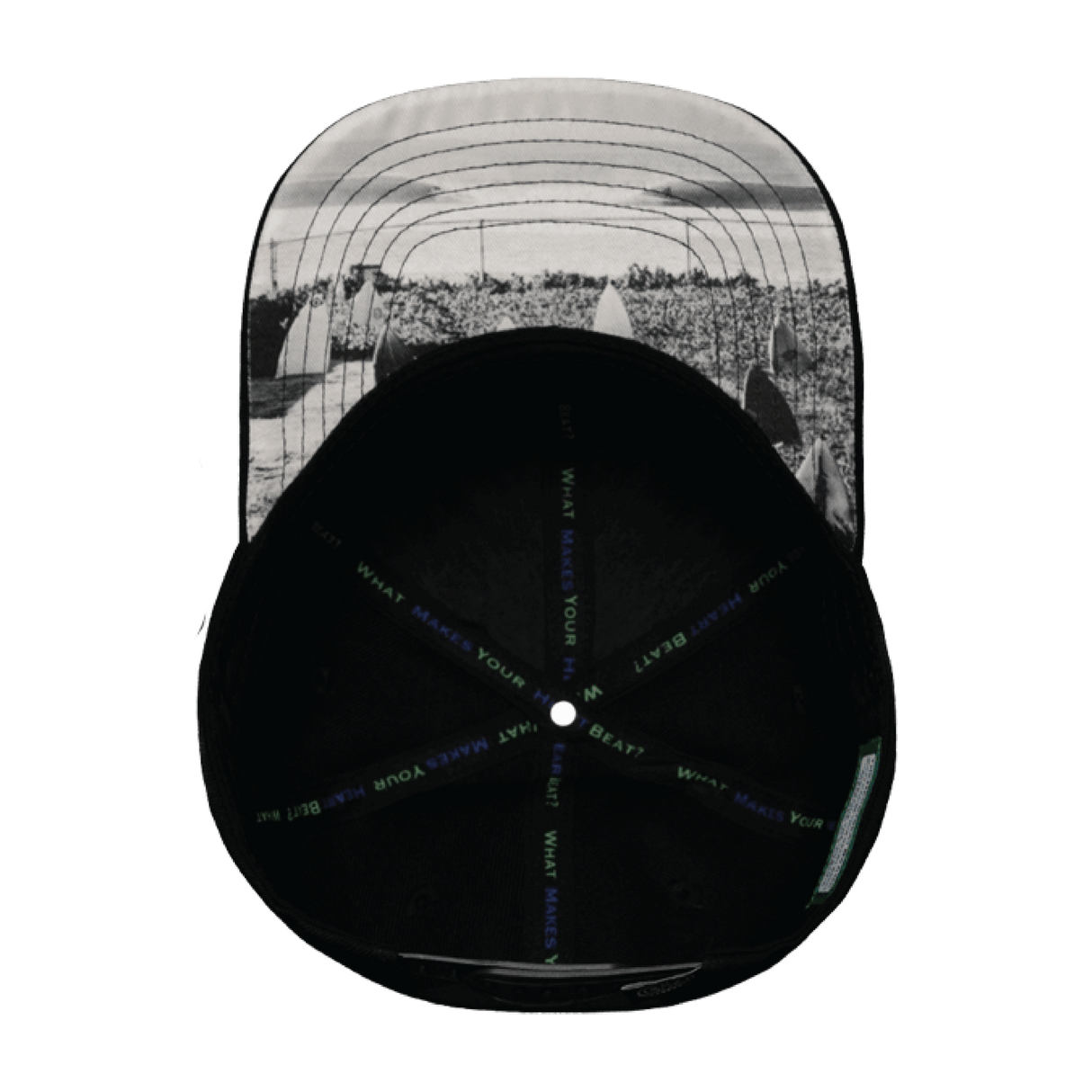 Oceanside "Oside" - 6 Panel - Black - Fabric Back (Unisex)