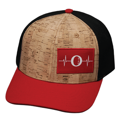 Oceanside "Oside" - 6 Panel - Cork - Red / Black - Fabric Back (Unisex)
