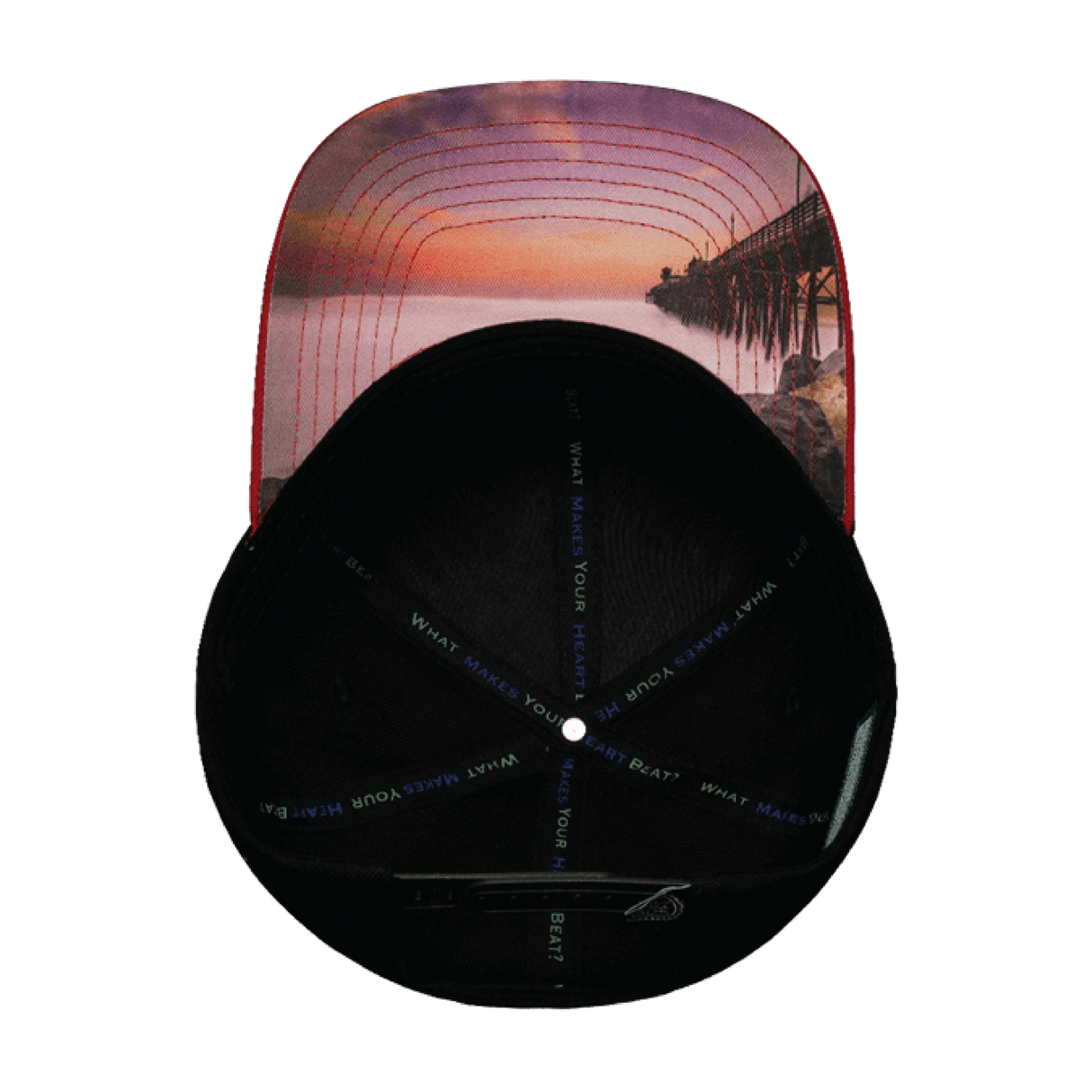 Oceanside "Oside" - 6 Panel - Cork - Red / Black - Fabric Back (Unisex)