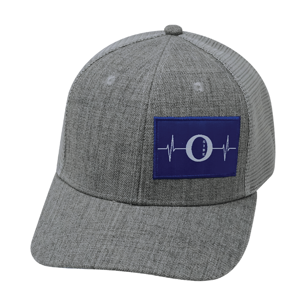 Oceanside "Oside" - 6 Panel - Heather Gray - Trucker Mesh (Unisex)