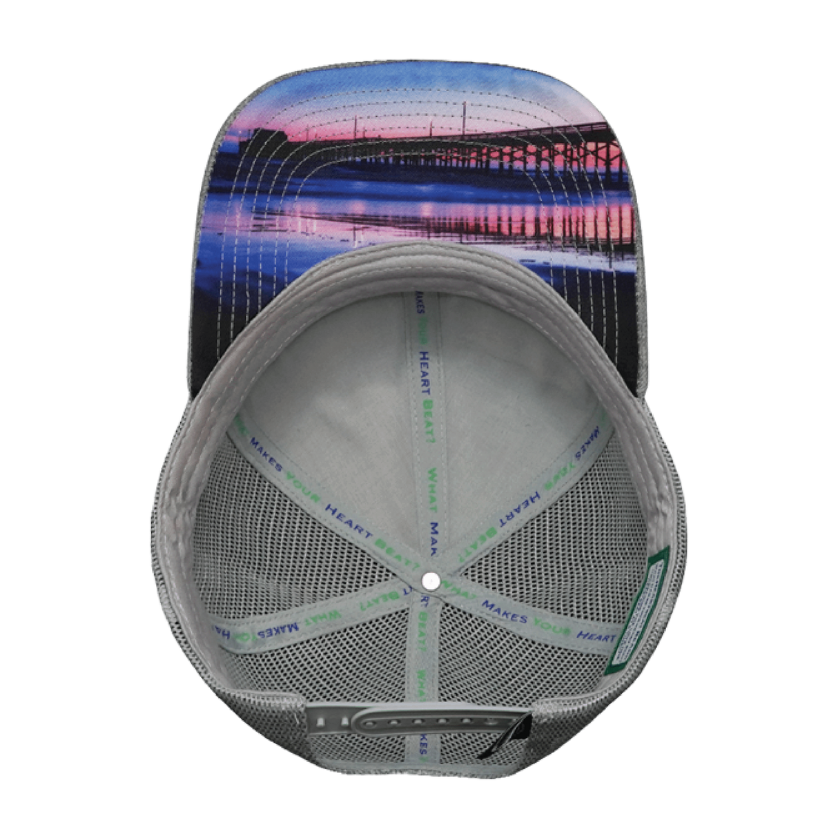 Oceanside "Oside" - 6 Panel - Heather Gray - Trucker Mesh (Unisex)