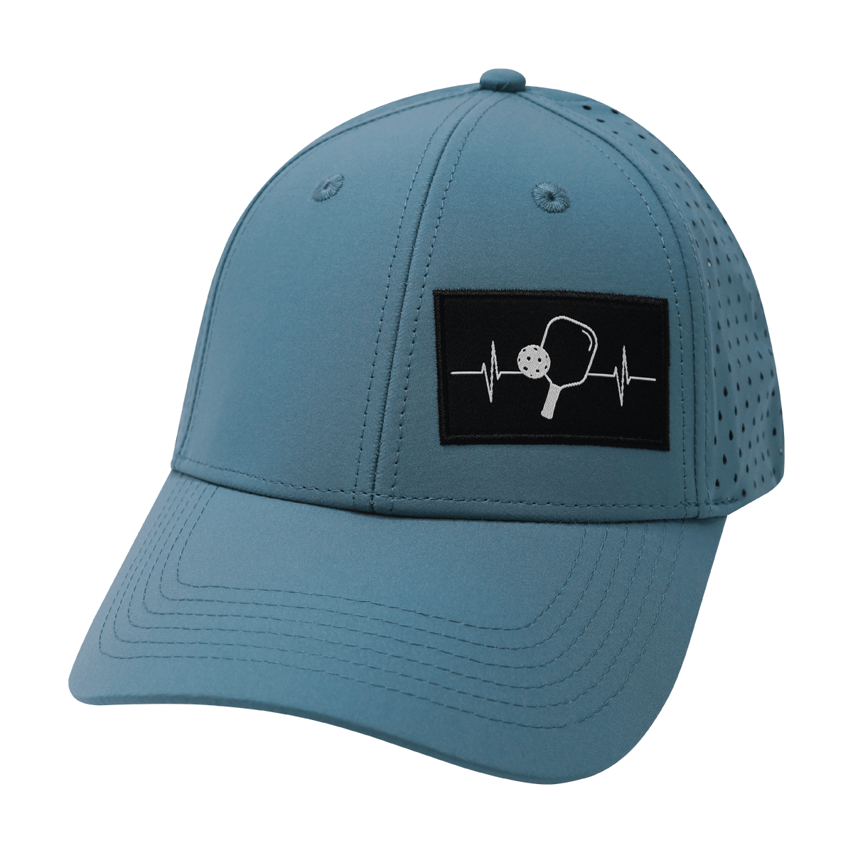 Pickleball Hat, Low Profile, Ponytail, Snapback Hat, Light Blue, Mens Hat, Womens Hat, Front Picture