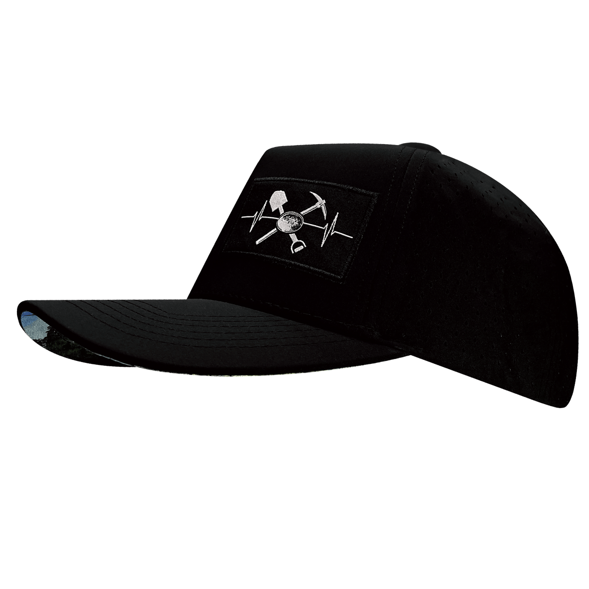 Prospecting Hat, Trucker Hat, Snapback Hat, Black, Mens Hat, Womens Hat, Side Picture