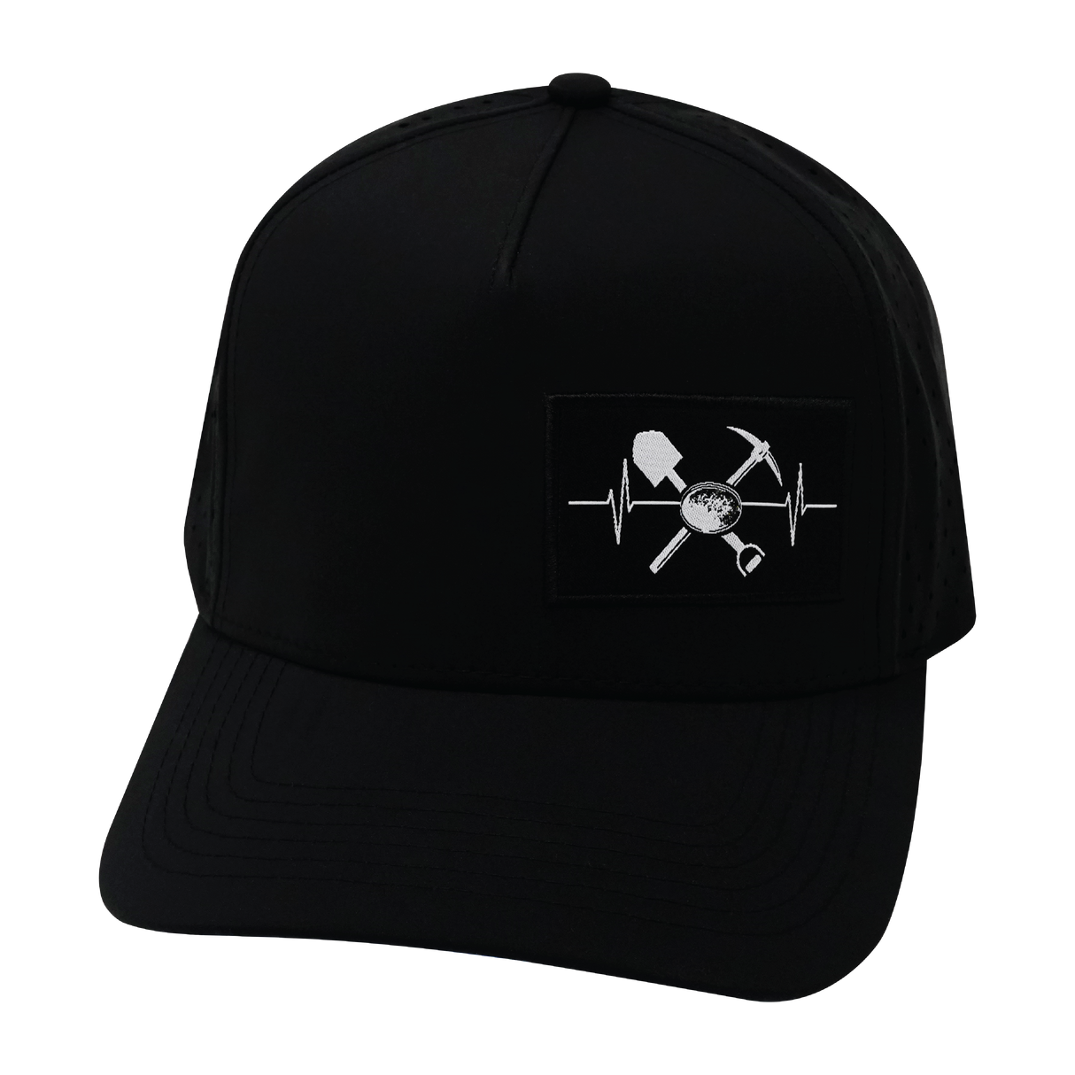 Prospecting - 5 Panel - Structured - Black - Laser Mesh (Unisex)