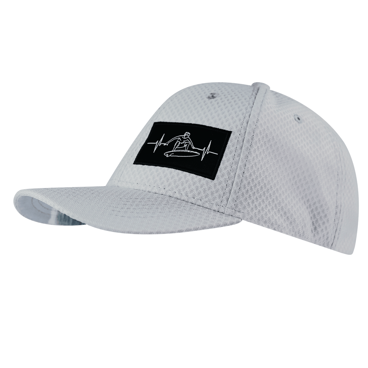 Surf Hat, Athletiic Fit, Airmesh, Snapback Hat, Gray, Mens Hat, Womens Hat, Side Picture