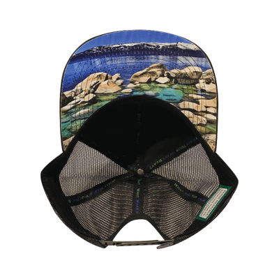 Tahoe - 6 Panel - Suede - Black / Sand Harbor - Trucker Mesh (Unisex)