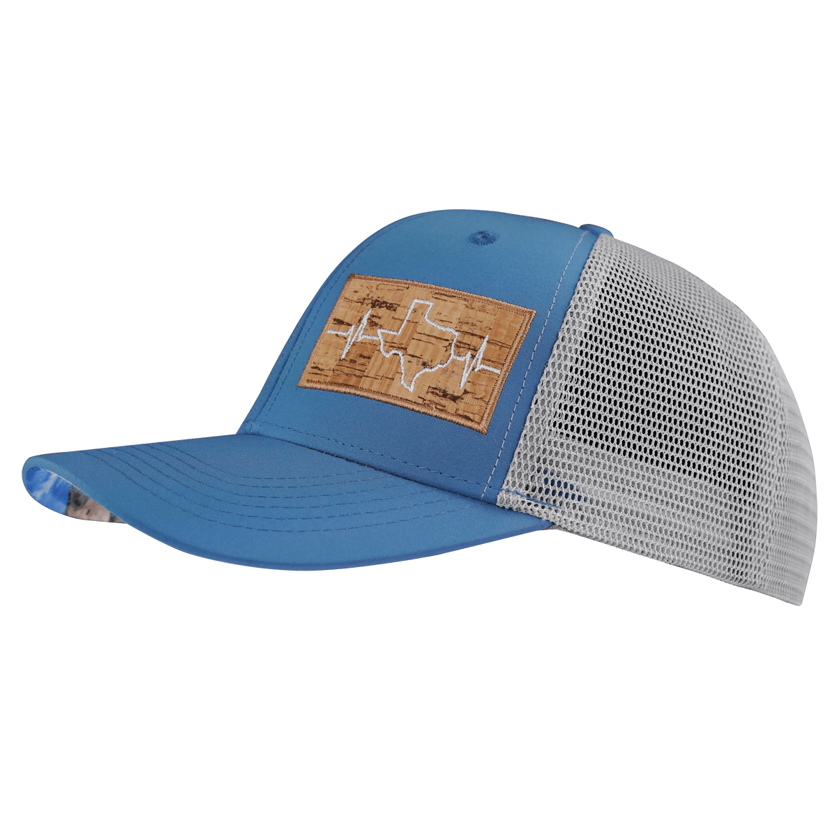 Texas Hat, Baseball Hat, Snapback Hat, Light Blue, Gray, Mens Hat, Womens Hat, Side Picture