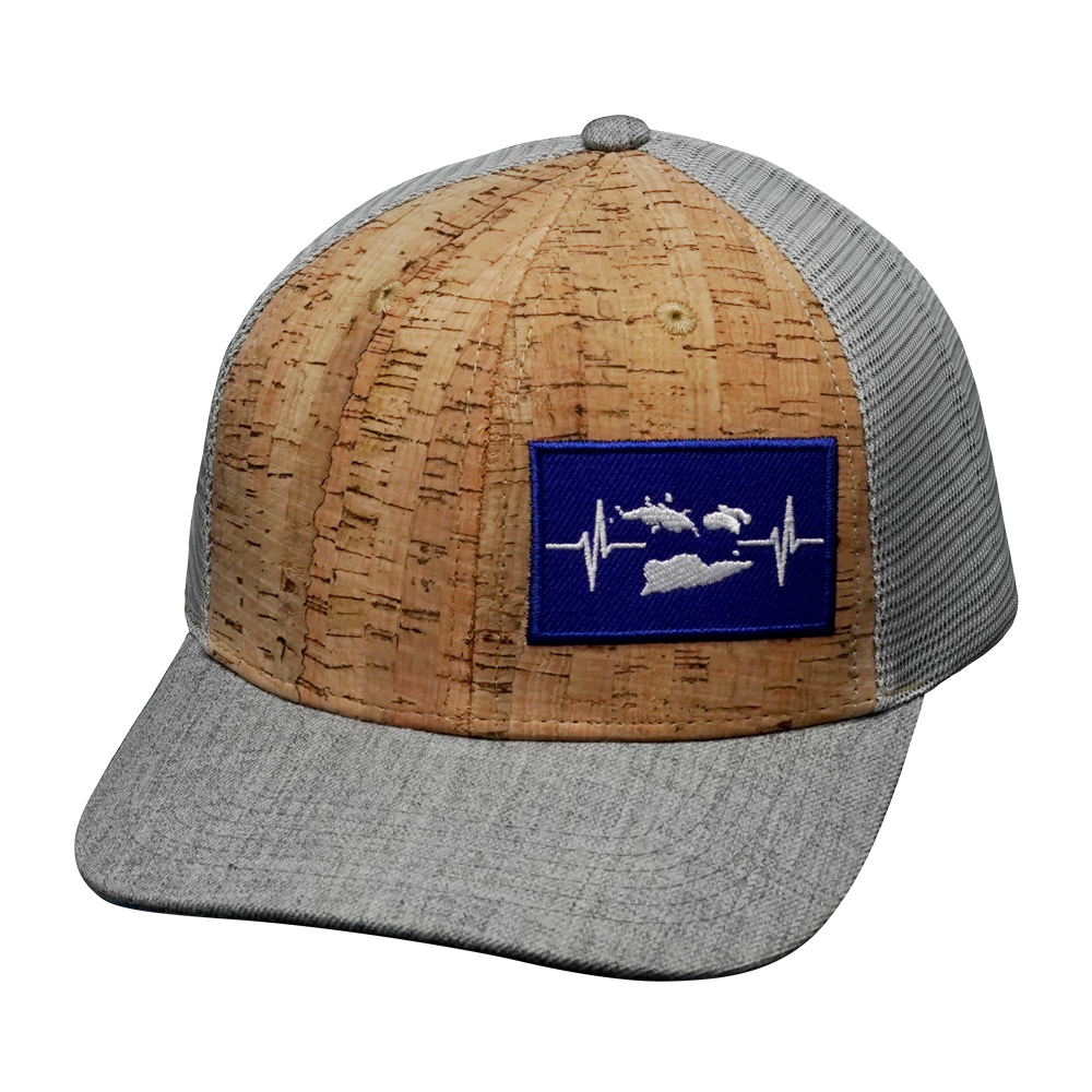 Viirgin Islands Hat, Baseball Hat, Snapback Hat, Cork, Heather Gray, Gray, Mens Hat, Womens Hat, Front Picture