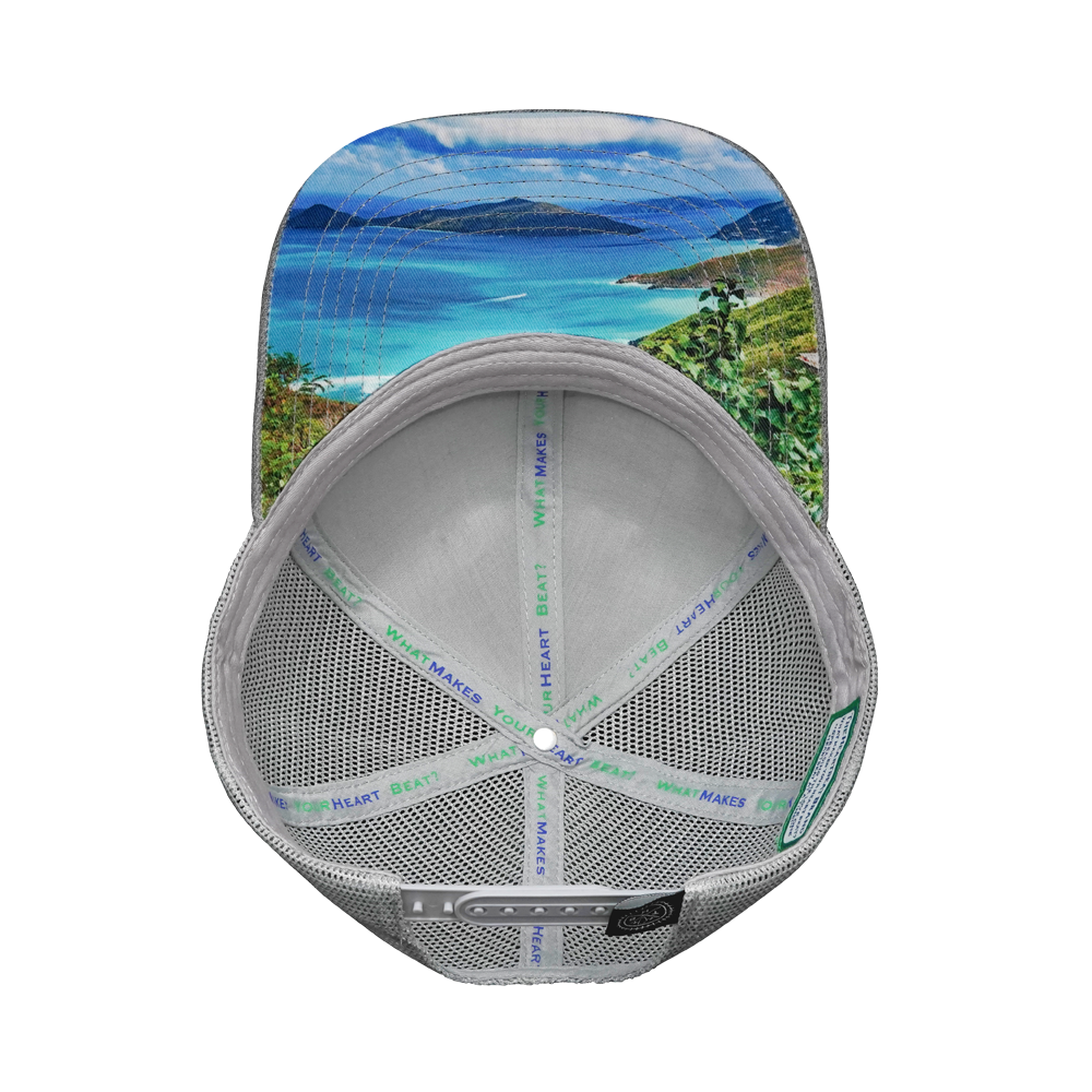 Viirgin Islands Hat, Baseball Hat, Snapback Hat, Cork, Heather Gray, Gray, Mens Hat, Womens Hat, Underbill Picture