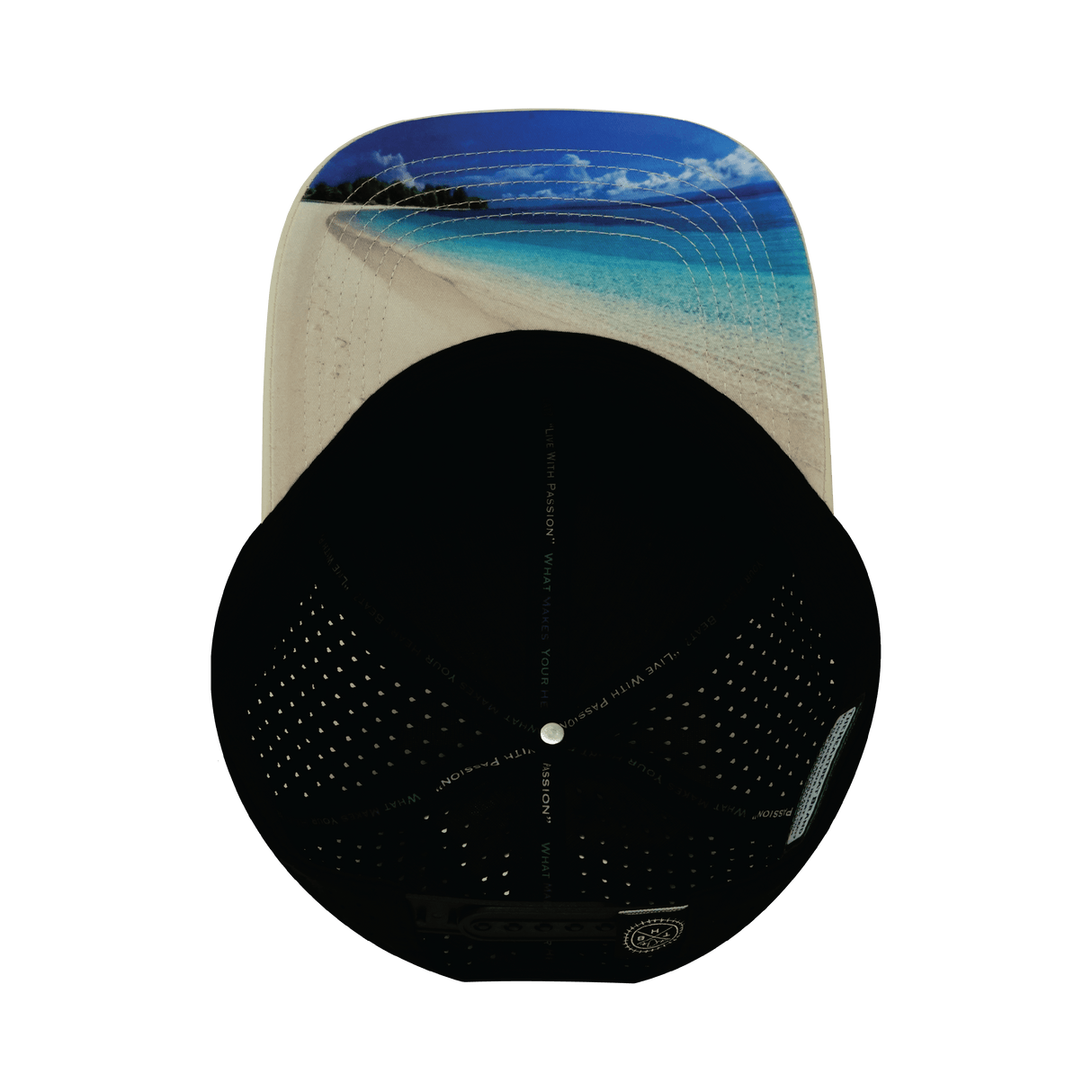 Virgin Islands Hat, Baseball Hat, Snapback Hat, Cream, Black, Mens Hat, Womens Hat, Underbill Picture