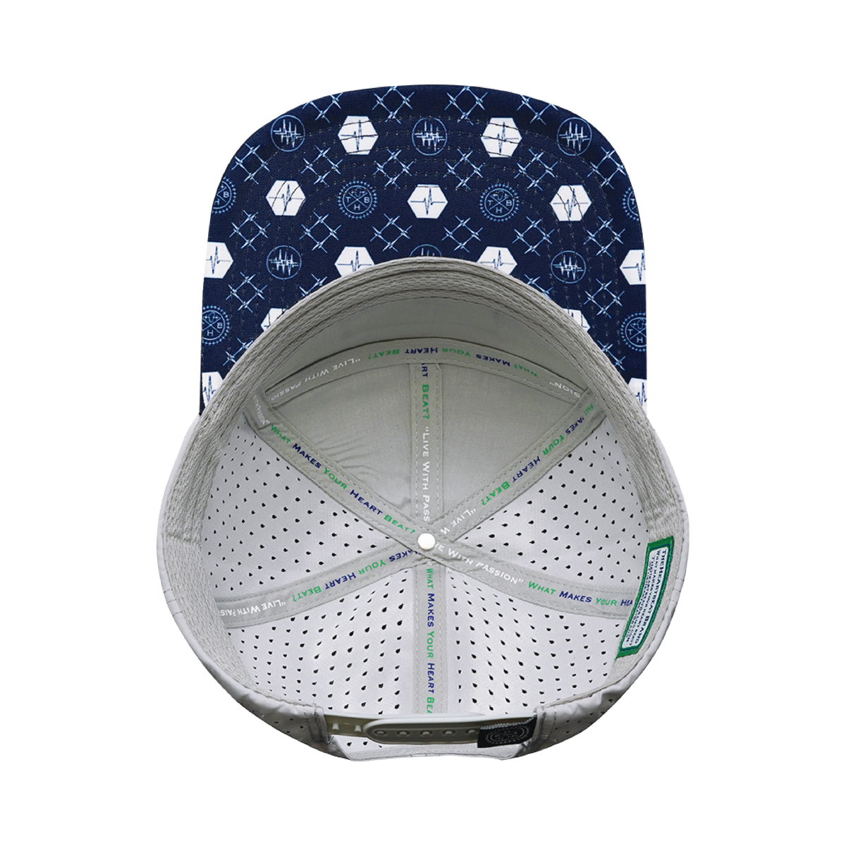 Yoga Hat, Flat Bill, Snapback Hat, Navy, White, Gray, Mens Hat, Womens Hat, Underbill Picture