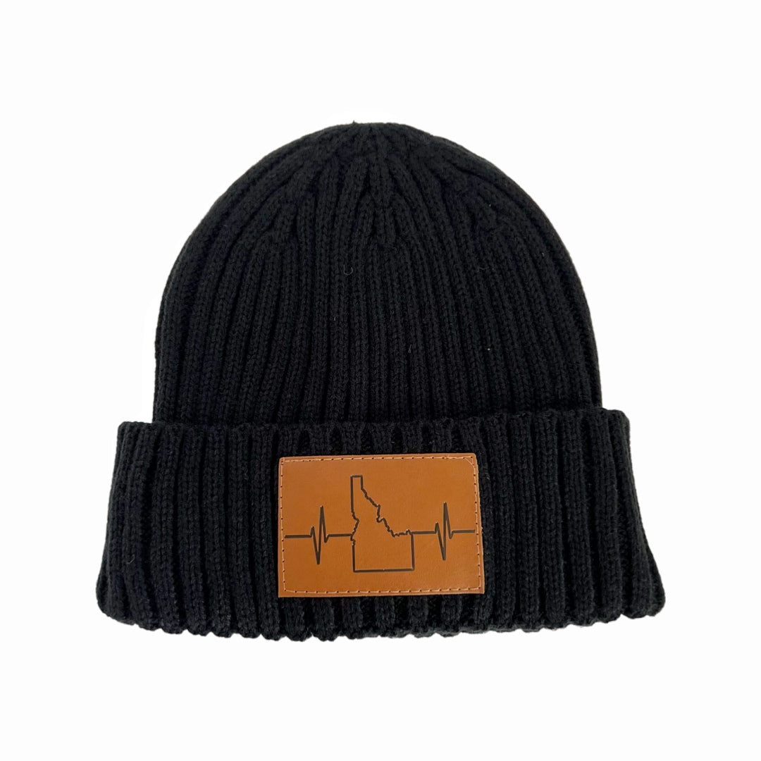 Idaho - Beanie - Ribbed Cuff - Black (Unisex)