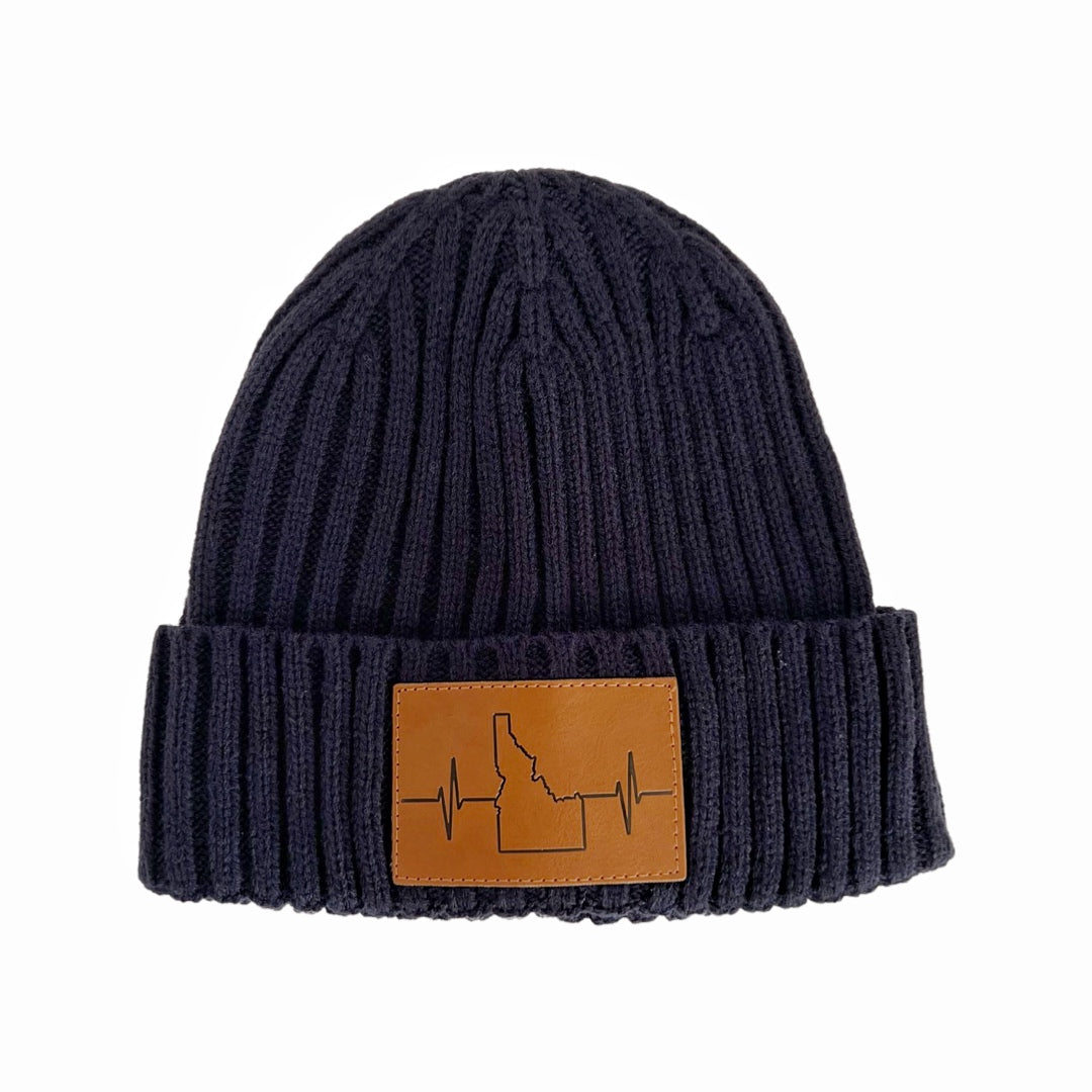 Idaho - Beanie - Ribbed Cuff - Navy (Unisex)