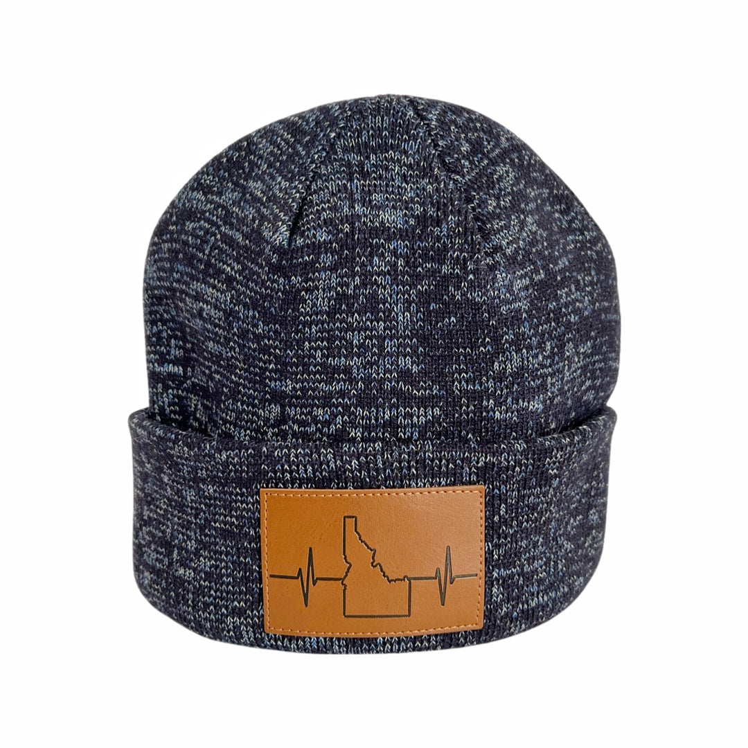 Idaho - Beanie - Marled Cuff - Navy (Unisex)