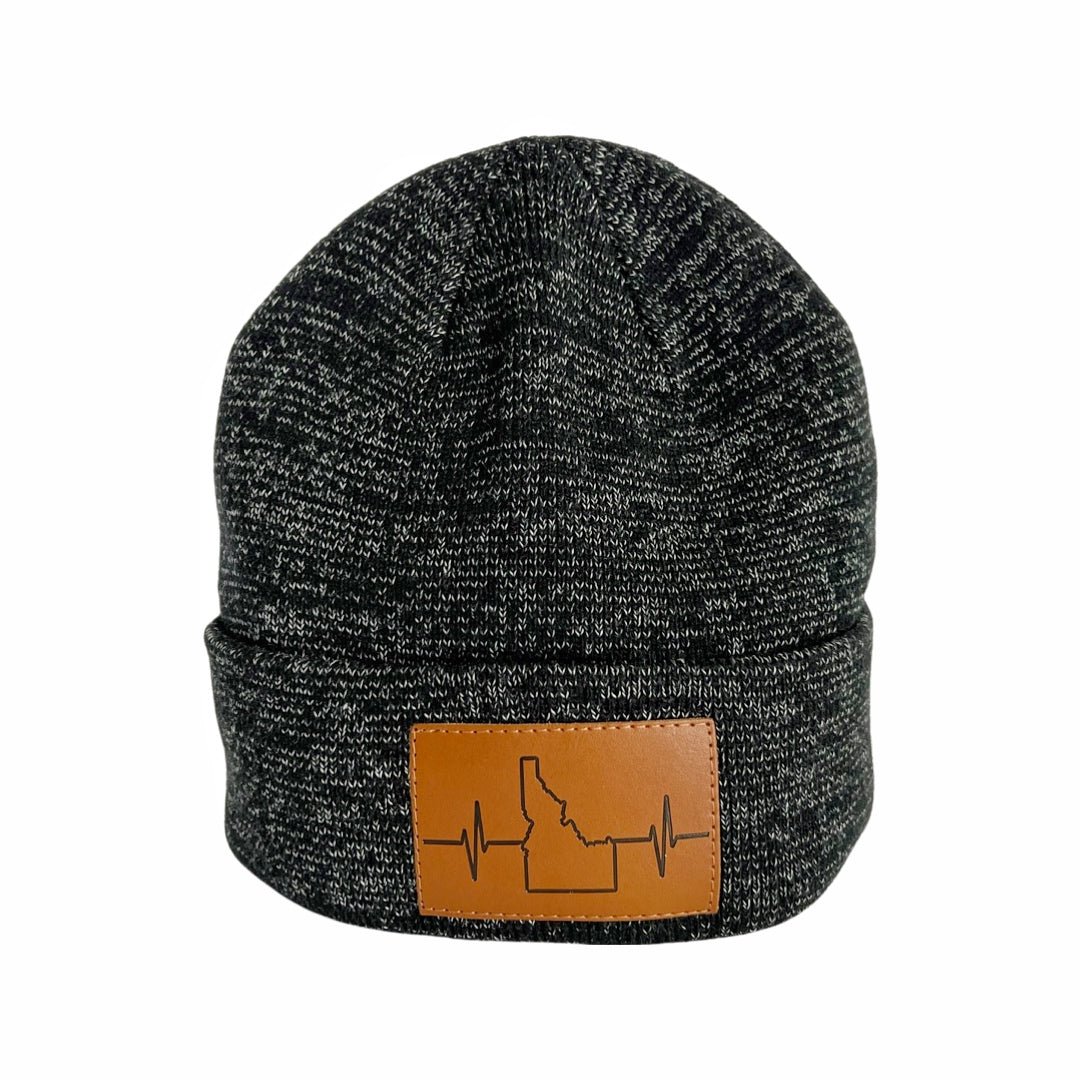 Idaho - Beanie - Marled Cuff - Black (Unisex)