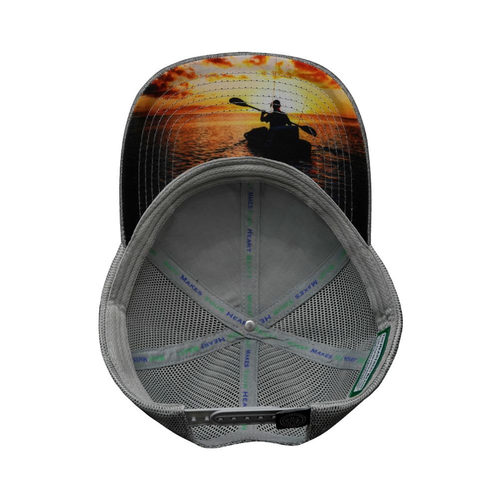 Fishing - 6 Panel - Shallow Fit - Cork - Heather Gray - Trucker Mesh (Unisex)