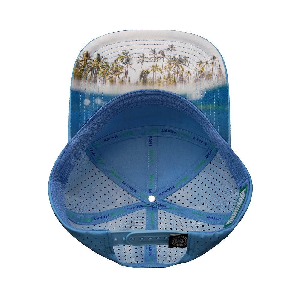 Hawaii - 7 Panel - Light Blue / White / Turquoise - Laser Mesh (Unisex)