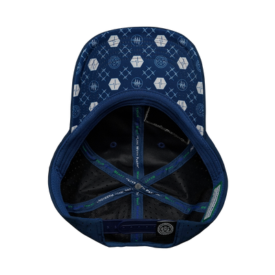 Pickleball - 6 Panel - Unstructured - Relaxed Fit - Navy - Laser Mesh (Unisex)