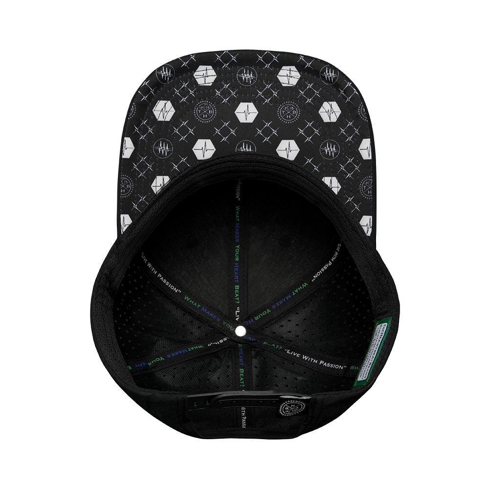 Pickleball - 6 Panel - Black - Laser Mesh (Unisex)