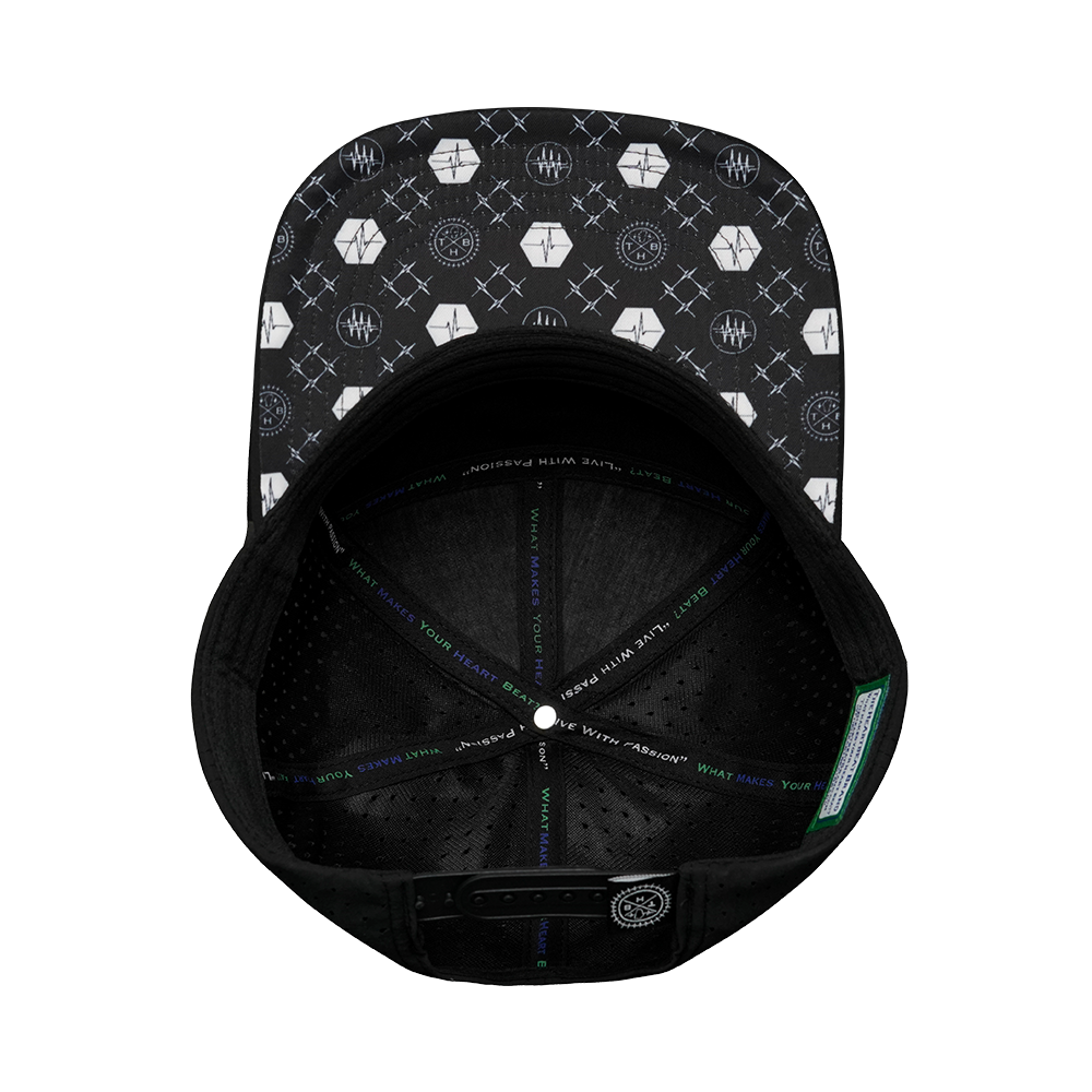 Pickleball - 7 Panel - Black - Laser Mesh (Unisex)