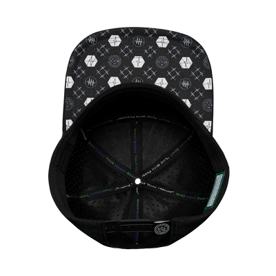 Pickleball - 7 Panel - Black - Laser Mesh (Unisex)