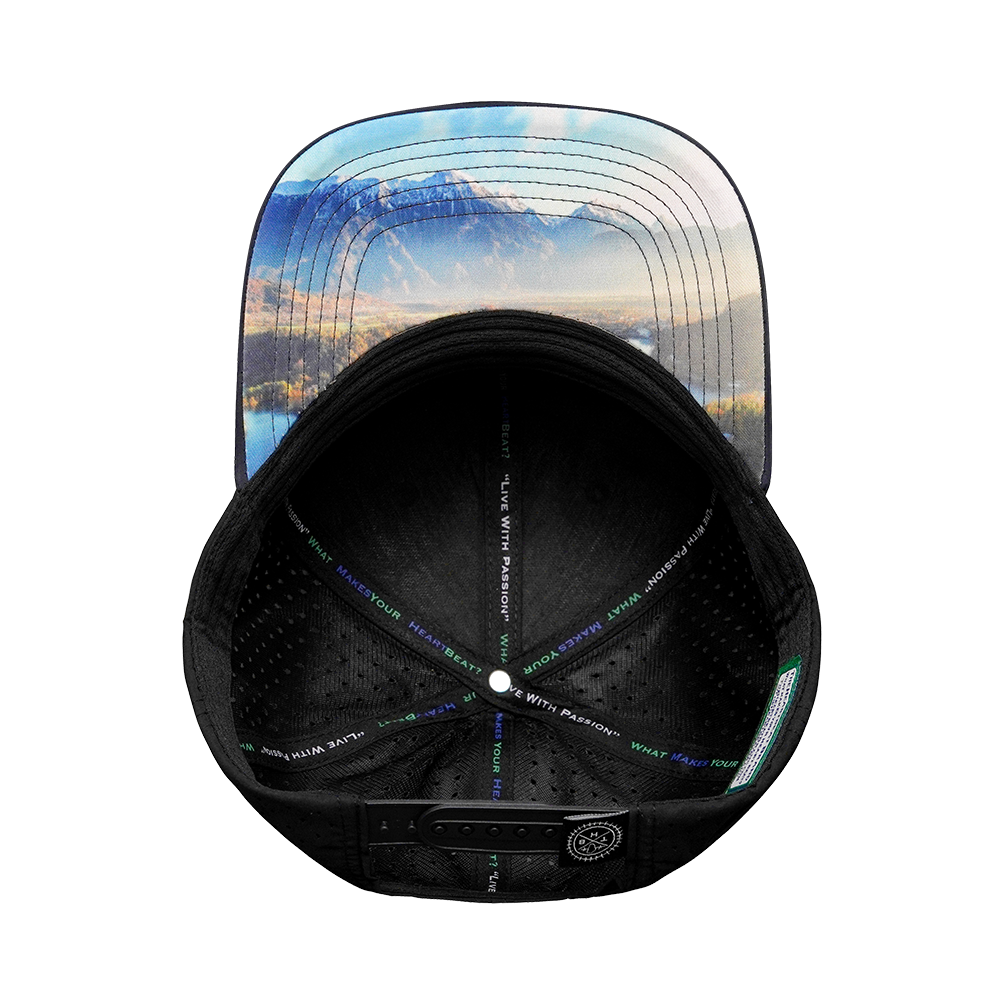 Hunting - 6 Panel - Soft Blue Camo / Black - Laser Mesh (Unisex)