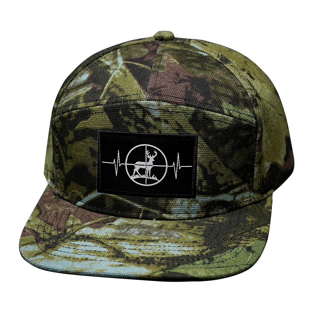 Hunting - 7 Panel - Green Tree Camo - Fabric Back (Unisex)