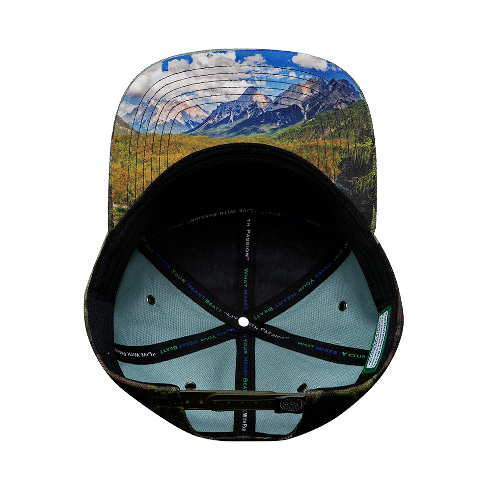 Hunting - 7 Panel - Green Tree Camo - Fabric Back (Unisex)