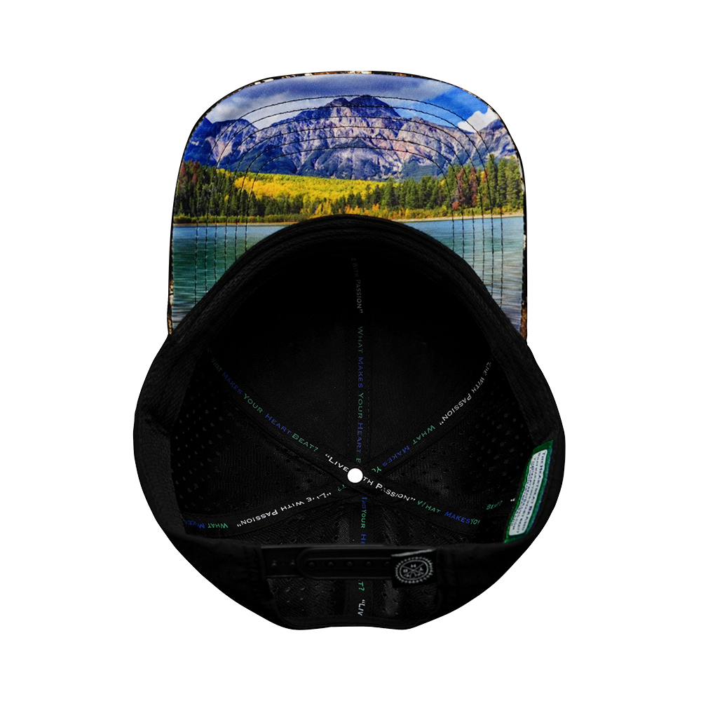 Hunting - 6 Panel - Natural Tree Camo / Black - Laser Mesh (Unisex)