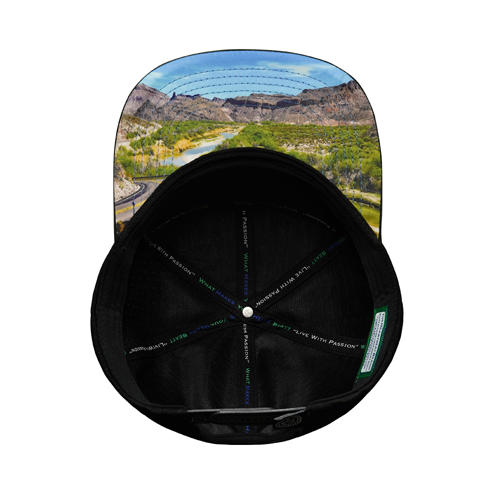 Texas - 7 Panel - Green Camo / Black - Jersey Mesh (Unisex)