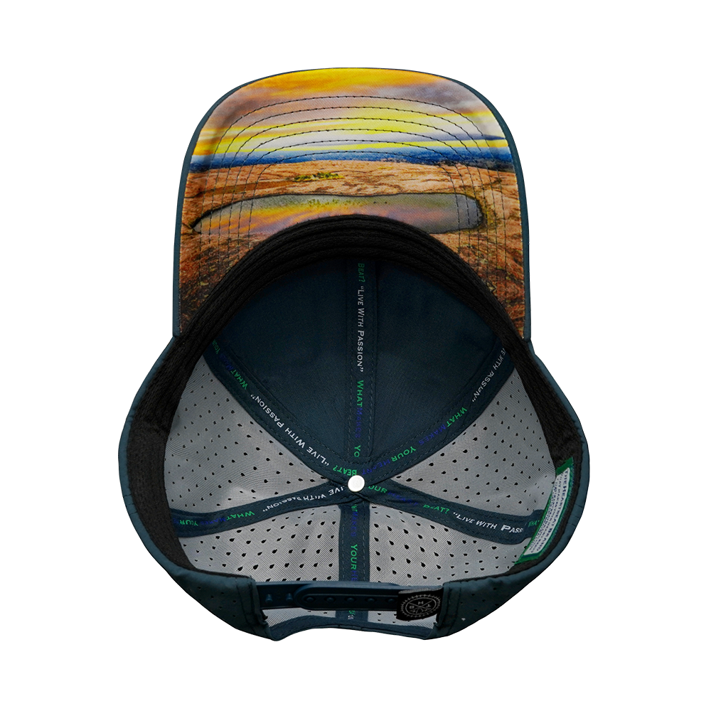 Texas - 6 Panel - Shallow Fit - Cork - Teal - Laser Mesh (Unisex)