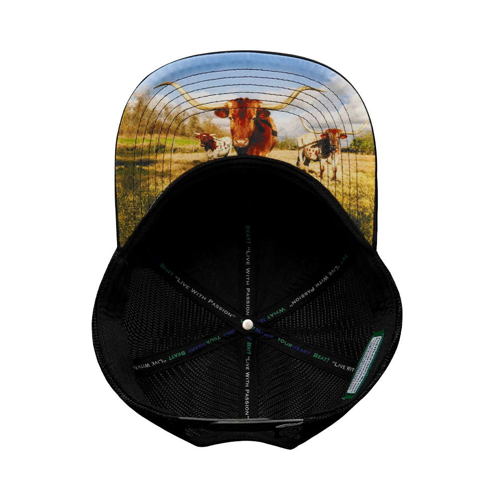 Texas - 6 Panel - Black Camo / Black - Trucker Mesh (Unisex)