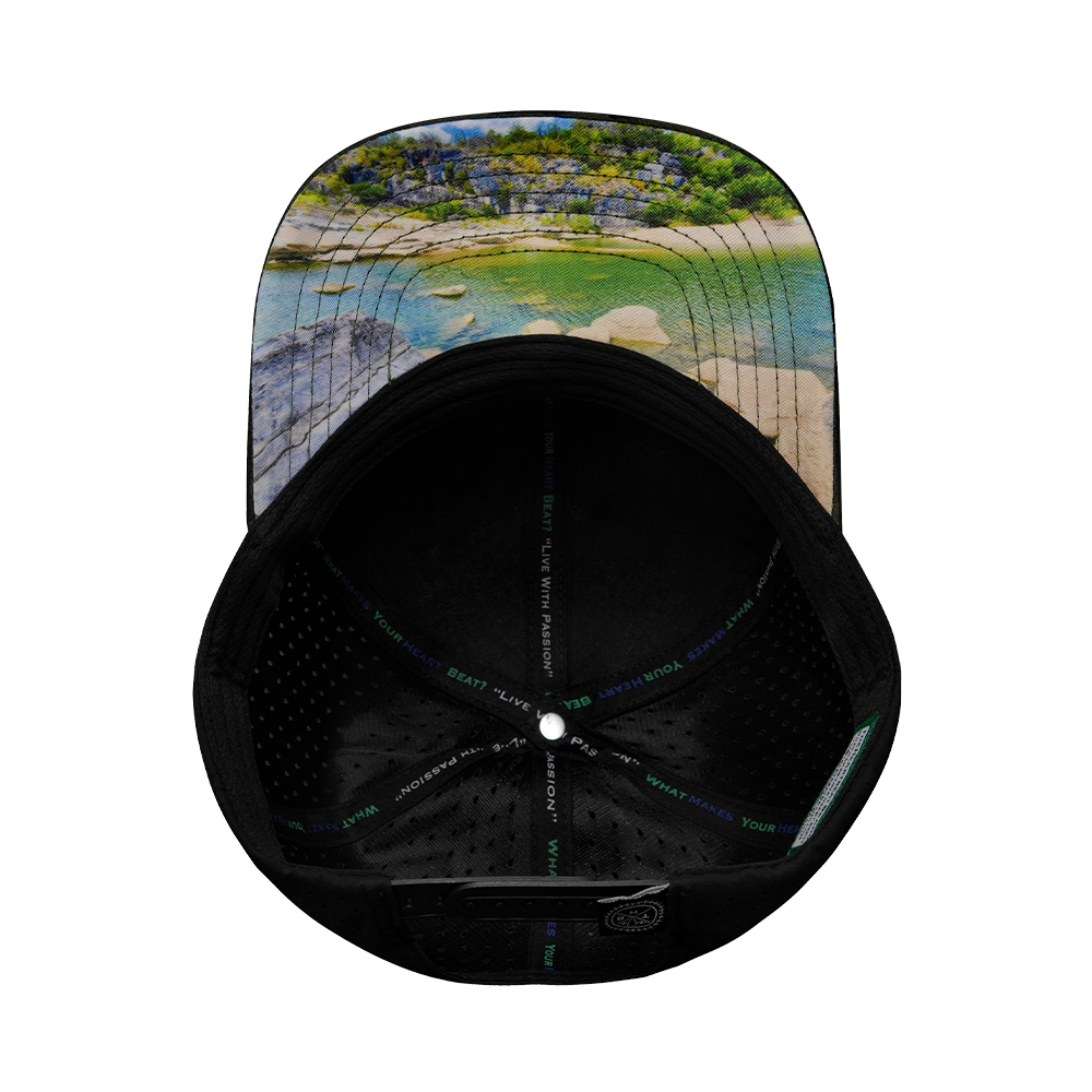 Texas - 6 Panel - Green Camo / Black - Laser Mesh (Unisex)