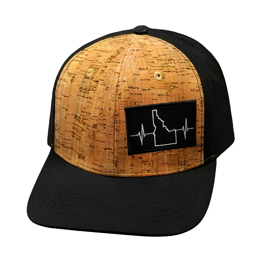 Idaho - 6 Panel - Cork - Black - Laser Mesh (Unisex)