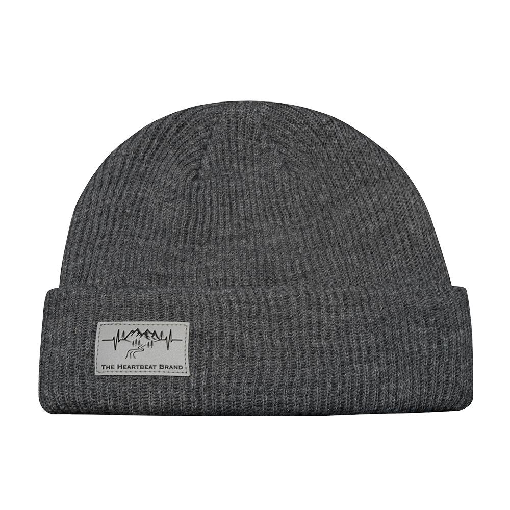 Mountains - Beanie - Cuffed - Gray (Unisex)